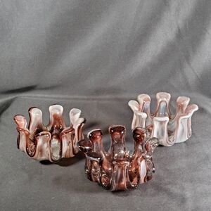 Vintage 60's Blown Glass Set of 3